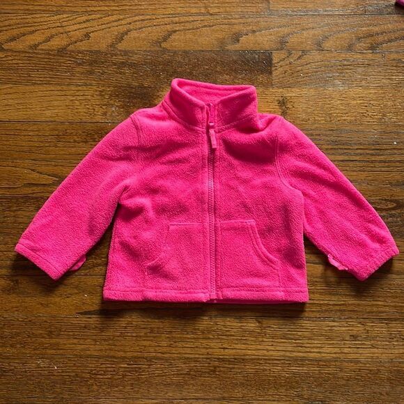 The Children’s Place Neon Pink Zip Up Fleece - Picture 1 of 4